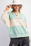 Gracie Color Block Terry Knit Sweater