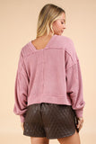 Fawn Two Tone Knit Top-Pink