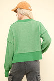 Kinsley Two-Toned Striped Sweater- Green