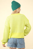 Kinsley Two-Toned Striped Sweater- Lemon