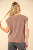 Josie Knit Sweater Vest- Mocha