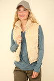 Copeland Puffer Vest- Cream