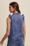 Jackie Ruffled Denim Vest