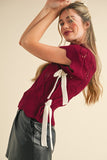 Lily Mocked Neck Sweater Vest-Wine