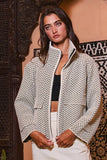 Sasha Zip Up Patterned Jacket