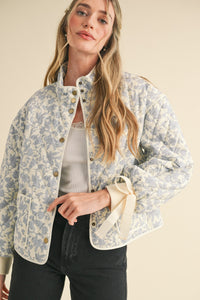 Josie Floral Bow Quilted Jacket