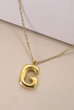 Gold Initial Bubble Necklace