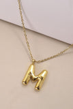 Gold Initial Bubble Necklace