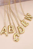 Gold Initial Bubble Necklace