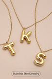 Gold Initial Bubble Necklace