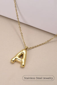 Gold Initial Bubble Necklace