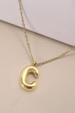 Gold Initial Bubble Necklace