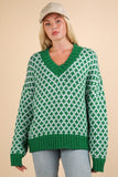 Roslynn Knit Sweater-Green