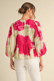Peplum Bow Tie Top