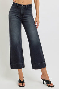Morgan High Rise Crop Wide Jeans