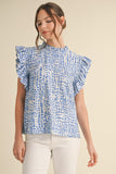 Kinsley Ruffle Dot Top