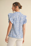 Kinsley Ruffle Dot Top