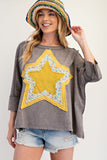 C.J Flower Star Patchwork Top