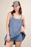 Josephine Mini Dress with Shorts-Denim