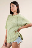 Lex Ribbed Top-Sage