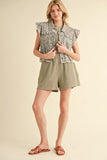 Racie Leopard Ruffle Vest