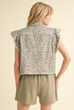 Racie Leopard Ruffle Vest