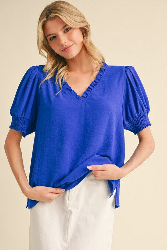 Ellie Puffed Short Sleeve Top