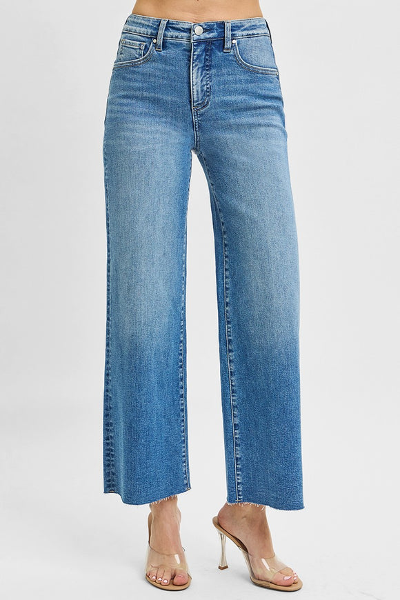 Risen Tummy Control Cropwide Jeans