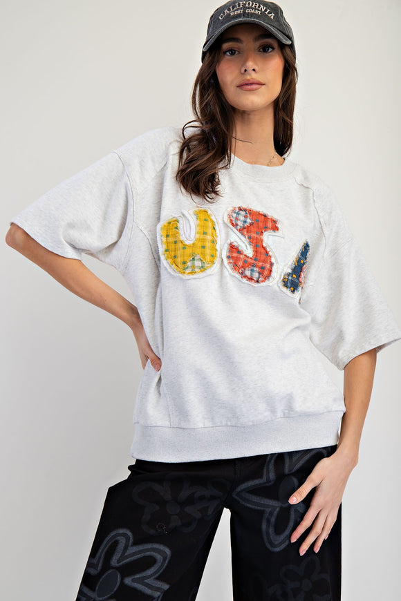 Sheela USA Patchwork Top