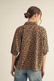 Leila Leopard Collard Top