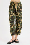 Caroline Mid Rise Camo Barrel Pants