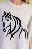 Brecken Horse Motif Sweater