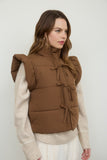 Havyn Burgundy Bow Puffer Vest