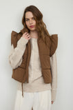 Havyn Burgundy Bow Puffer Vest