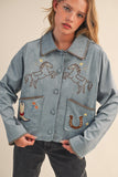 Hollie Western Embroidery Suede Jacket