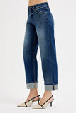 Sophia Crop Barrel Cuffed Jeans
