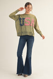 USA Raw Washed Sweatshirt