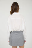 Emily Oversized White Button Up Top