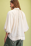 Blair Satin Balloon Sleeve Blouse