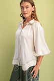 Blair Satin Balloon Sleeve Blouse