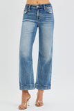 Risen Olivia Mid Rise Crop Cuffed Jeans