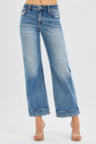 Risen Olivia Mid Rise Crop Cuffed Jeans
