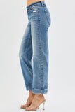 Risen Olivia Mid Rise Crop Cuffed Jeans