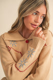 Zoe Western Design Sweater Cardigan