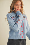 Zoe Western Design Sweater Cardigan