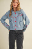 Zoe Western Design Sweater Cardigan