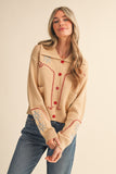 Zoe Western Design Sweater Cardigan
