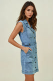 Brylee Button Down Denim Mini Dress