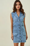 Brylee Button Down Denim Mini Dress