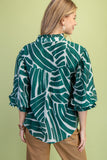 Carley Abstract Print Button Down